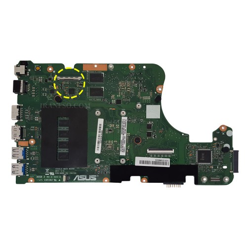 مادربرد لپ تاپ ایسوس X555LD-A555-K555-X554L I5-5_Rev 3.6_LVDS-40Pin 4GB-2GB گرافیک دار