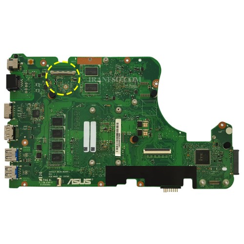 مادربرد لپ تاپ ایسوس X555LP-A555-K555-X554L_I5-5200U_Rev 1.1 EDP-30Pin 4GB-2GB گرافیک دار