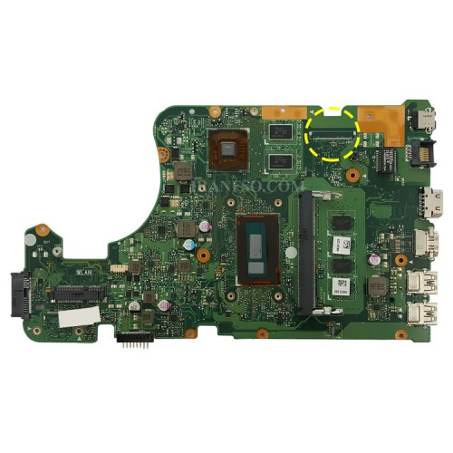 مادربرد لپ تاپ ایسوس X555LP-A555-K555-X554L CPU-I7-5_Rev 1.1 40Pin 4GB-2GB گرافیک دار