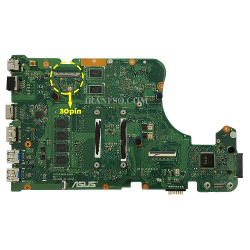 مادربرد لپ تاپ ایسوس X555LP-A555-K555-X554L CPU-I7-5_Rev 1.1 40Pin 4GB-2GB گرافیک دار