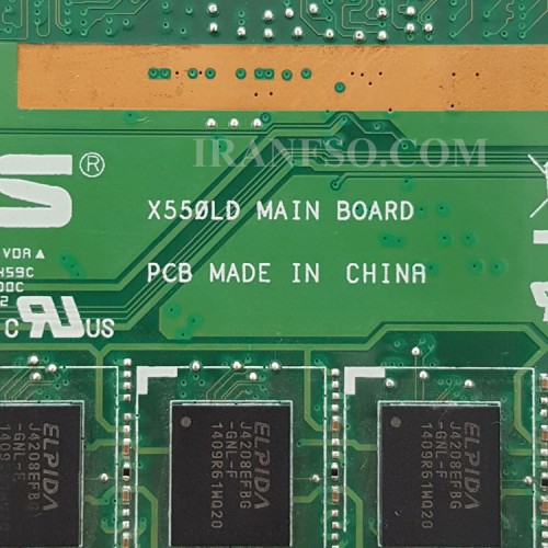 مادربرد لپ تاپ ایسوس X550LD CPU-I5-4 LED 40Pin 4GB-2GB گرافیک دار