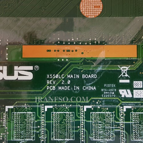 مادربرد لپ تاپ ایسوس X550LC CPU-I7-4500U 2GB 30Pin گرافیک دار-مشابه X550LD-تعمیری