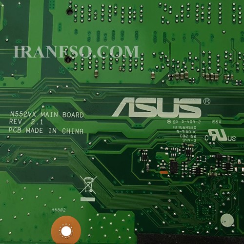 مادربرد لپ تاپ ایسوس N552VX CPU-I7-6700HQ_GPU-GTX950M_VGA-2GB گرافیک دار-مشابه N552VW-اسلات رم خراب