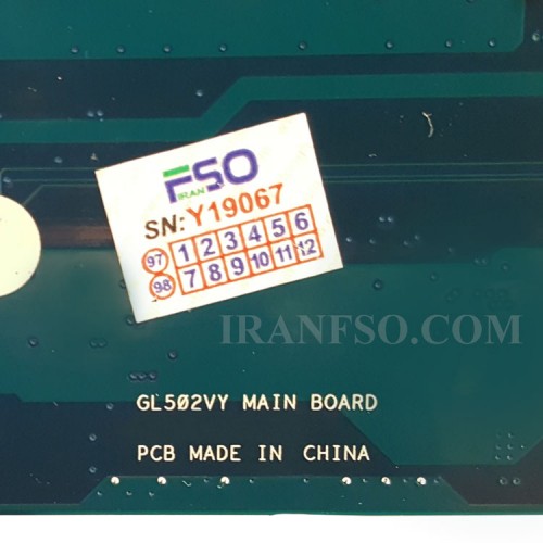 مادربرد لپ تاپ ایسوس GL502VY CPU-I7-6700HQ 8GB گرافیک دار