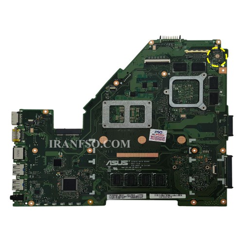 مادربرد لپ تاپ ایسوس X550JD CPU-I7-4710HQ LED-30Pin_Ram-4GB_VGA-4GB گرافیک دار