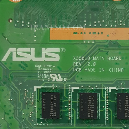 مادربرد لپ تاپ ایسوس X550LD CPU-I5-4200U LED 40Pin 4GB-1GB گرافیک دار