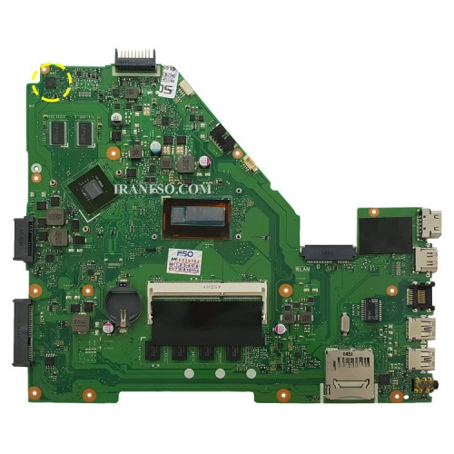 مادربرد لپ تاپ ایسوس X550LD CPU-I3-4 4GB-2GB گرافیک دار