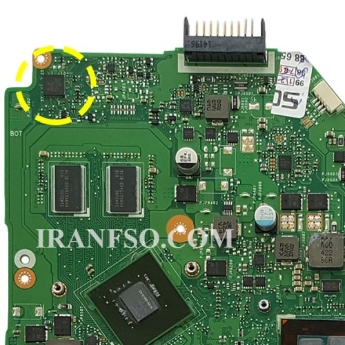 مادربرد لپ تاپ ایسوس X550LD CPU-I3-4 4GB-2GB گرافیک دار