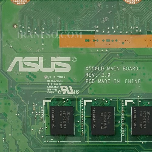 مادربرد لپ تاپ ایسوس X550LD CPU-I3-4 4GB-2GB گرافیک دار