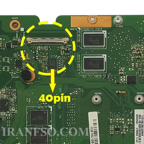 مادربرد لپ تاپ ایسوس X555LD-A555-K555-X554L I3-4_Rev 1.2-2.0-3.1_LVDS-40Pin 4GB-1GB گرافیک دار