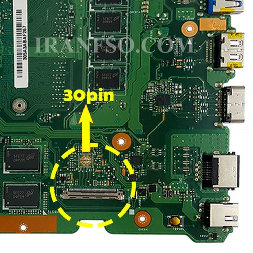 مادربرد لپ تاپ ایسوس X555LD-X555LI-K555-A555-X554L_CPU-I5-5200U_Rev 3.6_30Pin_Ram-4GB_VGA-2GB گرافیک دار