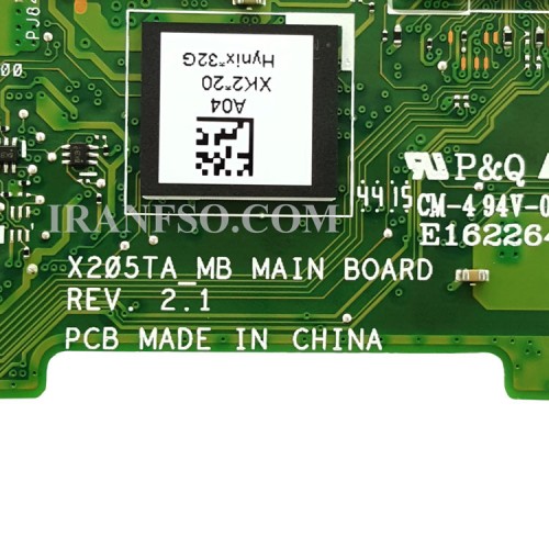 مادربرد لپ تاپ ایسوس EeeBook X205TA_CPU-Intel Atom Z3735F_2GB_32GB گرافیک اینتلی
