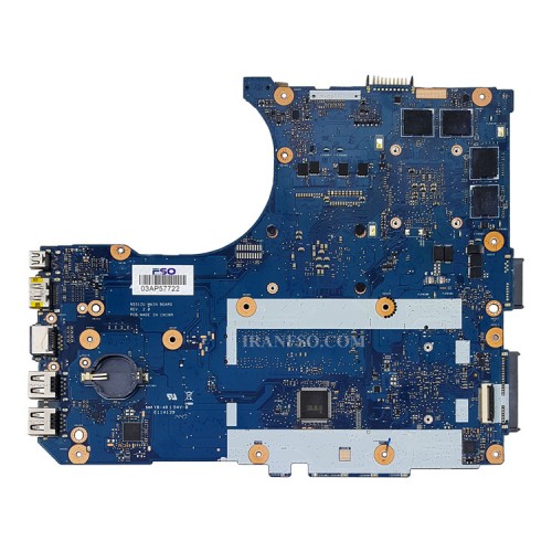 مادربرد لپ تاپ ایسوس N551ZU_CPU-AMD FX-7600P VGA-4GB گرافیک دار-Chip حرارت دیده اسلات رم خراب