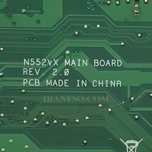 مادربرد لپ تاپ ایسوس X552VX CPU-I5-6300U گرافیک دار