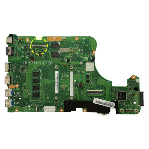 مادربرد لپ تاپ ایسوس X555LD-A555-K555-X554L I3-5_Rev 3.6_LVDS-40Pin 4GB گرافیک دار