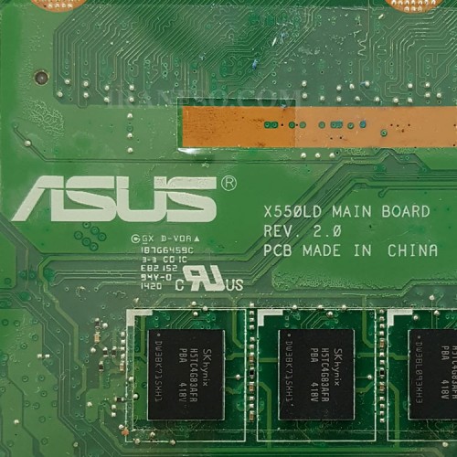 مادربرد لپ تاپ ایسوس X550LD CPU-I3-4_LED-30Pin بدون گرافیک-مشابه X550LC