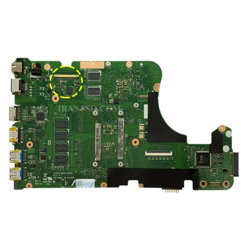 مادربرد لپ تاپ ایسوس X555LD-A555-K555-X554L I5-4_LVDS-40Pin 4GB-2GB گرافیک دار-تعمیری