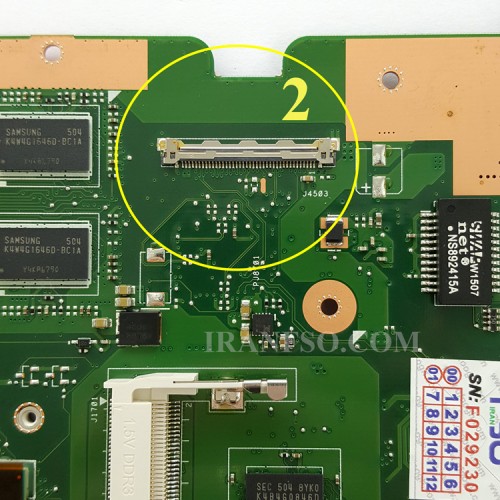 مادربرد لپ تاپ ایسوس X555LD-A555-K555-X554L I5-4_LVDS-40Pin 4GB-2GB گرافیک دار-تعمیری
