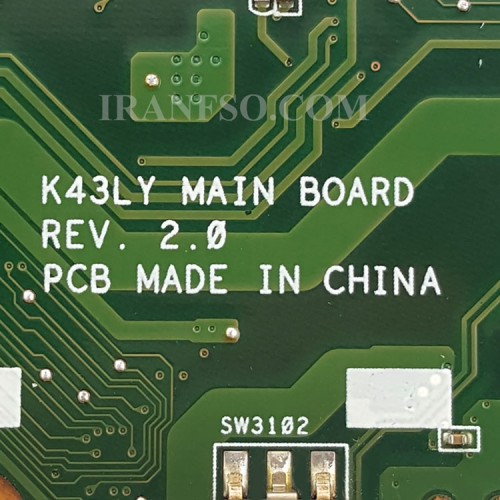 مادربرد لپ تاپ ایسوس K43LY-X44H_Rev 2.0 With USB گرافیک دار