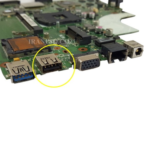 مادربرد لپ تاپ ایسوس K43LY-X44H_Rev 2.0 With USB گرافیک دار