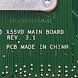 مادربرد لپ تاپ ایسوس X55VD HM76 CPU-I3-2370M Rev3.1 4GB بدون گرافیک