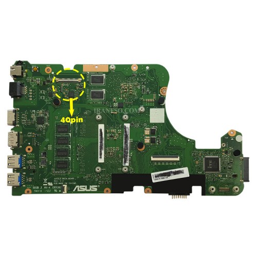 مادربرد لپ تاپ ایسوس X555LD-A555-K555-X554L CPU-I5-5_Rev 3.3 40Pin 4GB-1GB گرافیک دار