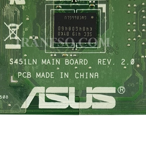 مادربرد لپ تاپ ایسوس S451LN CPU-I5-4_Rev 2.0 4GB-2GB گرافیک دار
