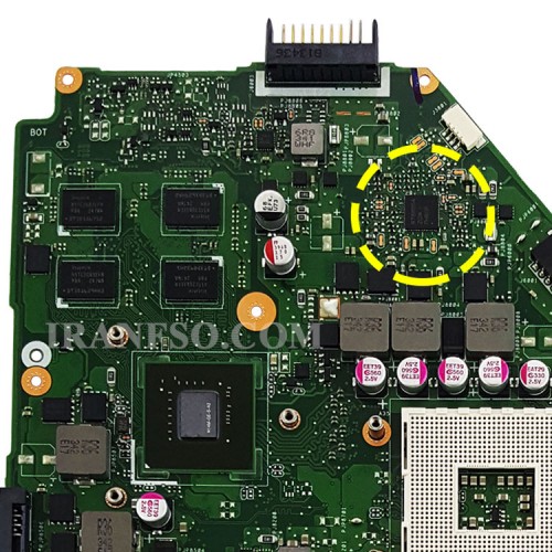 مادربرد لپ تاپ ایسوس X550VC-K550V HM76_LED-40Pin_Ram-4GB_VGA-2GB گرافیک دار
