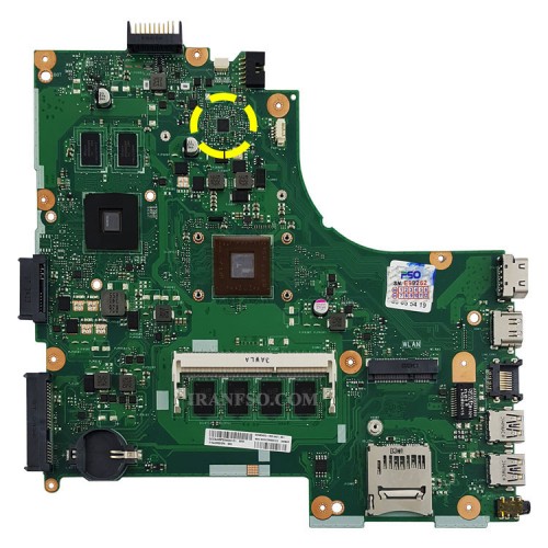 مادربرد لپ تاپ ایسوس X450EP_A4-5000_Rev 2.0_40Pin 2GB-2GB گرافیک دار-مشابه X450CC
