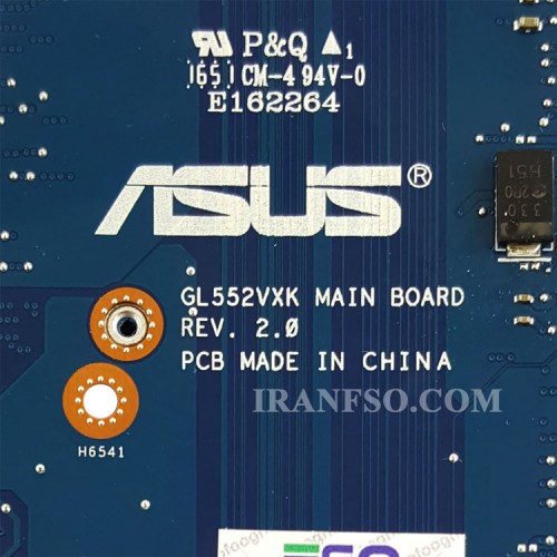 مادربرد لپ تاپ ایسوس ROG GL552VXK CPU-I7-7700HQ_VGA-4GB گرافیک دار