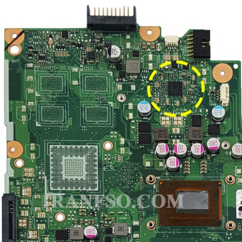 مادربرد لپ تاپ ایسوس X450CC_CPU-I3-3217U_LVDS-40Pin_2GB بدون گرافیک-مشابه X450EP