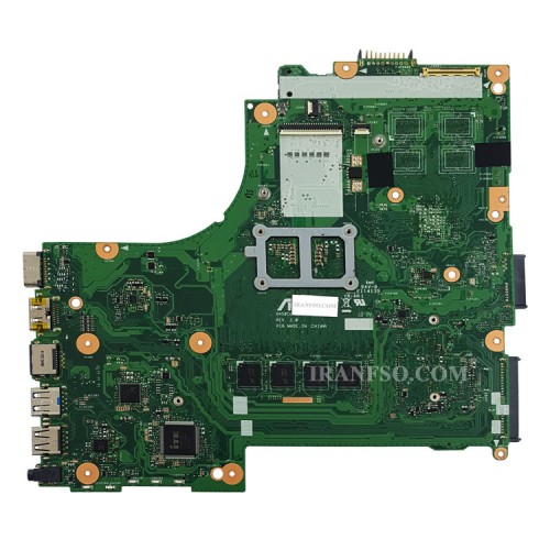 مادربرد لپ تاپ ایسوس X450CC_CPU-I3-3217U_LVDS-40Pin_2GB بدون گرافیک-مشابه X450EP