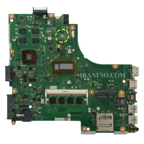 مادربرد لپ تاپ ایسوس X450LC CPU-I7-4_LED-EDP-30Pin_Ram-4GB_VGA-2GB گرافیک دار