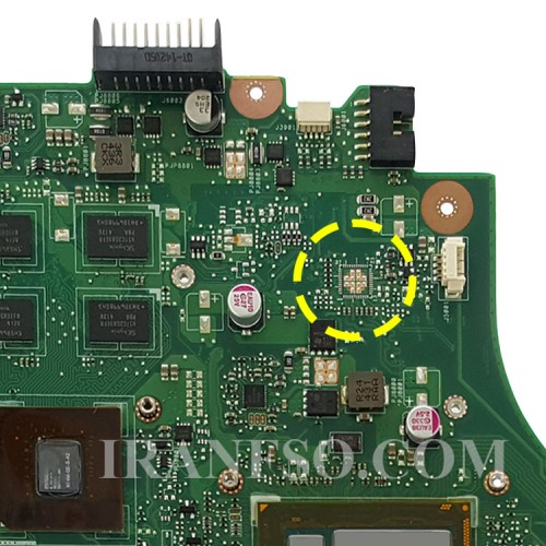 مادربرد لپ تاپ ایسوس X450LC CPU-I7-4_LED-EDP-30Pin_Ram-4GB_VGA-2GB گرافیک دار