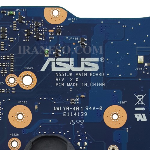 مادربرد لپ تاپ ایسوس N551JK CPU-I7-4750HQ 2GB گرافیک دار