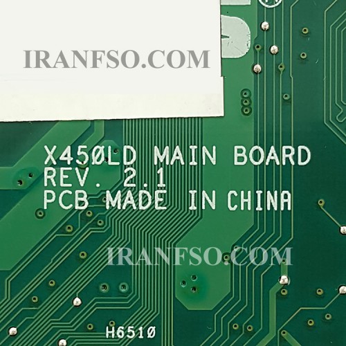 مادربرد لپ تاپ ایسوس X450LD CPU-I3-4_LED-30Pin_Ram-2GB_VGA-2GB گرافیک دار