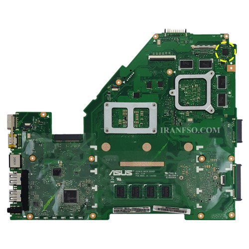 مادربرد لپ تاپ ایسوس X550JD CPU-I5-4_LVDS-40Pin_4GB-2GB گرافیک دار