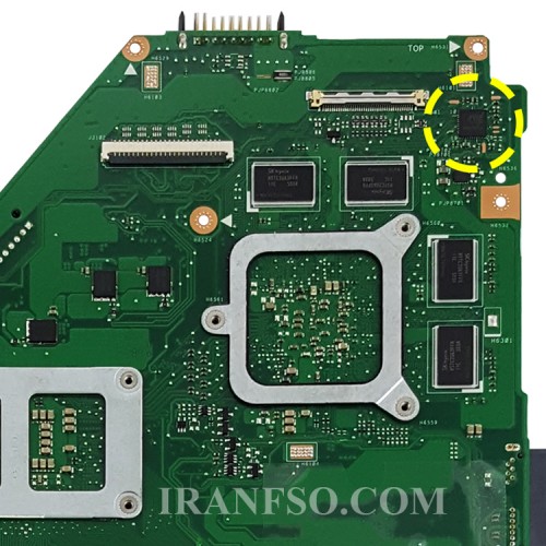 مادربرد لپ تاپ ایسوس X550JD CPU-I5-4_LVDS-40Pin_4GB-2GB گرافیک دار