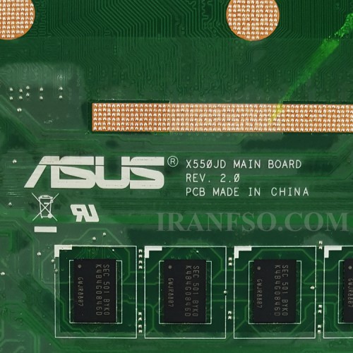مادربرد لپ تاپ ایسوس X550JD CPU-I5-4_LVDS-40Pin_4GB-2GB گرافیک دار