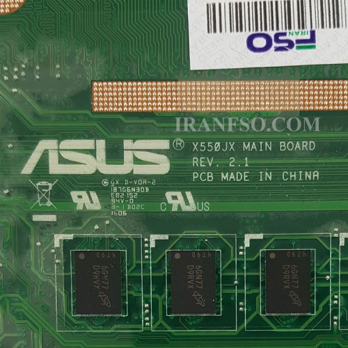مادربرد لپ تاپ ایسوس X550JX CPU-I7-4_30Pin 4GB-2GB گرافیک دار
