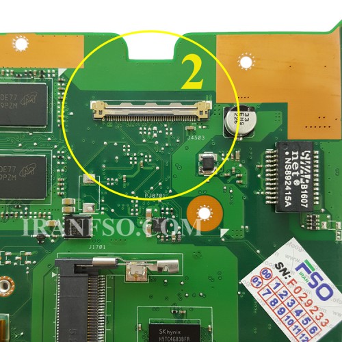 مادربرد لپ تاپ ایسوس X555LD-A555-K555-X554L_CPU-I7-5_Rev 3.6_LED-40Pin_4GB-2GB گرافیک دار
