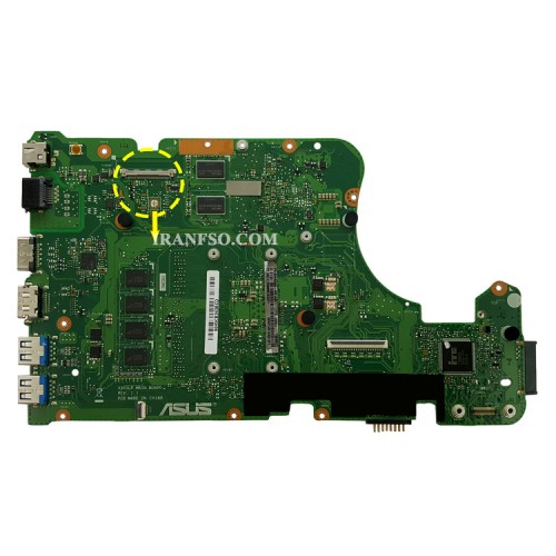 مادربرد لپ تاپ ایسوس X555LP-A555-K555-X554L_I5-5_Rev 1.1_30Pin 4GB-1GB گرافیک دار