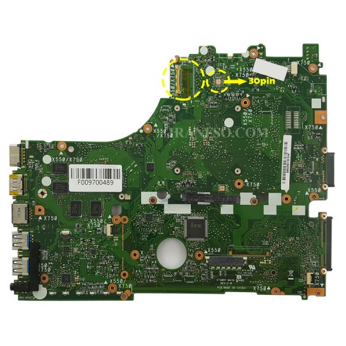 مادربرد لپ تاپ ایسوس X550DP-X750DP_CPU-AMD_EDP-30PIN گرافیک دار