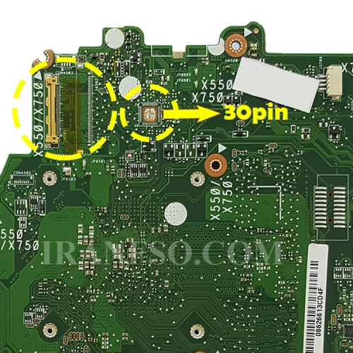 مادربرد لپ تاپ ایسوس X550DP-X750DP_CPU-AMD_EDP-30PIN گرافیک دار