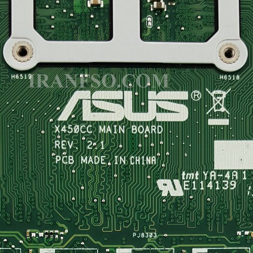 مادربرد لپ تاپ ایسوس X450CC CPU-Pentium_Ram-4GB_VGA-2GB گرافیک دار-مشابه X450EP