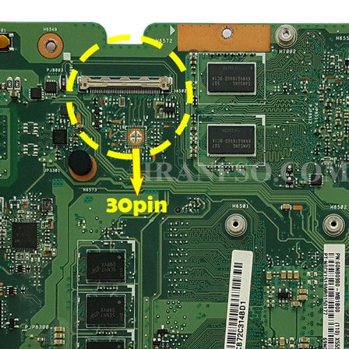 مادربرد لپ تاپ ایسوس X555LP_I3-5010U_Rev 1.1 EDP-30Pin Ram-4GB-VGA-2GB گرافیک دار