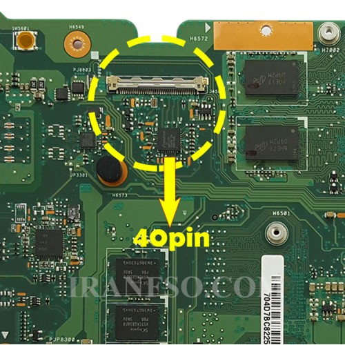 مادربرد لپ تاپ ایسوس X555LP CPU-I5-5200U_Rev 1.1_40Pin 4GB-2GB گرافیک دار