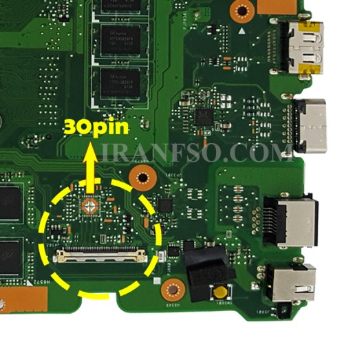 مادربرد لپ تاپ ایسوس X555LD-A555-K555-X554L_CPU-I7-5_Rev 3.6_LED-30Pin_4GB-2GB گرافیک دار