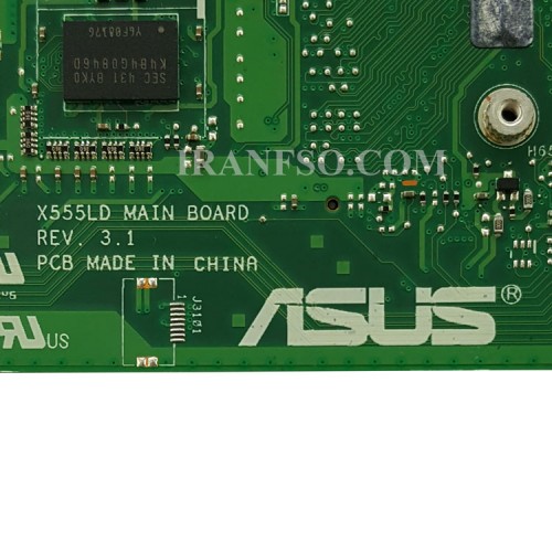 مادربرد لپ تاپ ایسوس X555LD CPU-I5-4_Rev 3.1_30Pin_Ram-4GB_VGA-2GB گرافیک دار