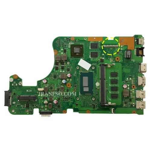مادربرد لپ تاپ ایسوس X555LD CPU-I5-4_Rev 3.1_30Pin_Ram-4GB_VGA-2GB گرافیک دار